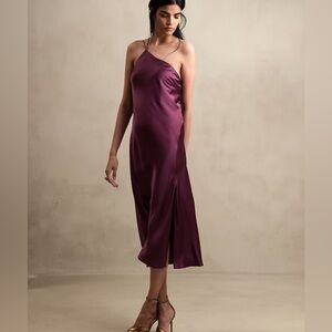 Banana Republic / Divine Silk One Shoulder Dress, NWT, Size S
